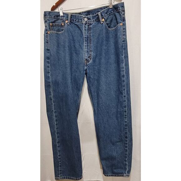 Levis 550 Jeans Mens 42x32 Blue Denim Regular Straight Leg Red Tab EUC Jeans‎ - Picture 4 of 16